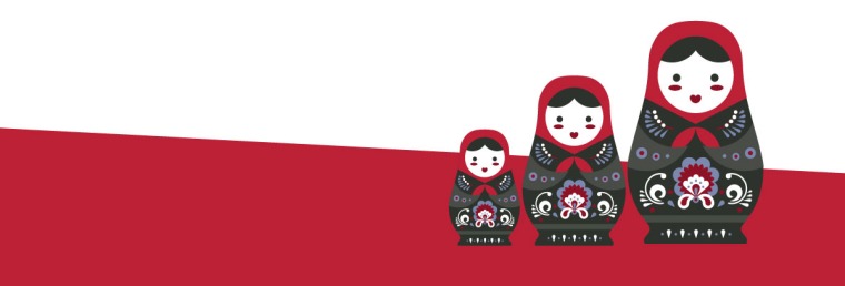 Image depicting three Russian Matryoshka Dolls